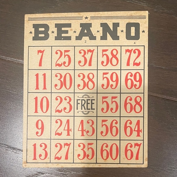 Vintage Beano and Bingo Card Game Set - Red, Blue, Black - Picture 6 of 7